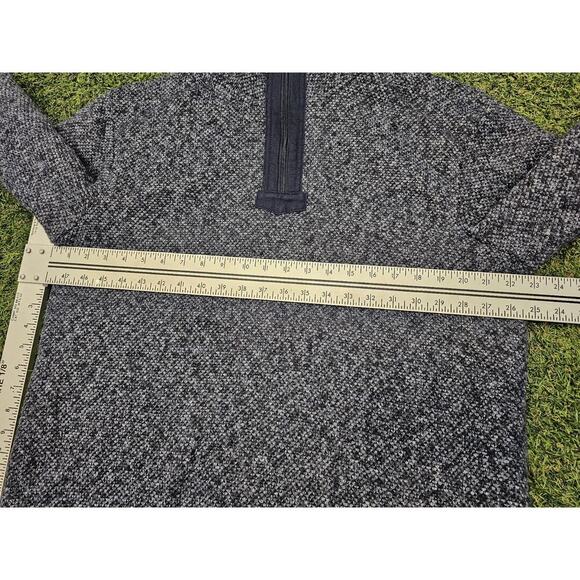 Orvis Sweater Mens Large Blue Sherpa Lined 1/4 Zip Pullover Long Sleeve Fleece - Picture 3 of 5